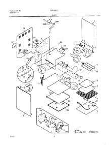 05 - Body parts for Frigidaire Range FEFS68CJTB from AppliancePartsPros.com