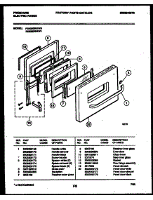 04 - Door Parts parts for Frigidaire Range FES300WAD1 from AppliancePartsPros.com