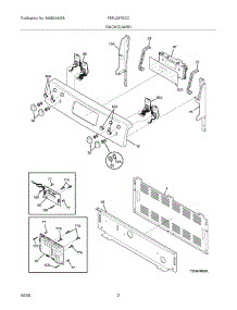 03 - Backguard parts for Frigidaire Range FEFLZ87GCC from AppliancePartsPros.com