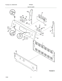 03 - Backguard parts for Frigidaire Range FEFS66DQF from AppliancePartsPros.com