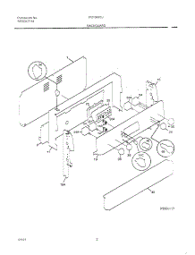 03 - Backguard parts for Frigidaire Range FEFS68CJSB from AppliancePartsPros.com