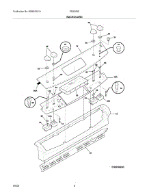03 - Backguard parts for Frigidaire Range FES355EBE from AppliancePartsPros.com