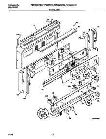 02 - Backguard parts for Frigidaire Range FEF389WFSE from AppliancePartsPros.com