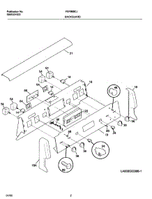 03 - Backguard parts for Frigidaire Range FEFB68CJSA from AppliancePartsPros.com