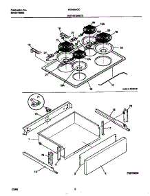 04 - Top / Drawer parts for Frigidaire Range FES353CCDD from AppliancePartsPros.com