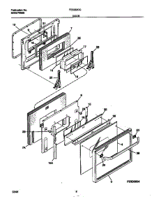 05 - Door parts for Frigidaire Range FES353CCDD from AppliancePartsPros.com
