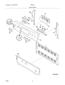 03 - Backguard parts for Frigidaire Range FEFB78DQK from AppliancePartsPros.com