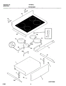 07 - Top / Drawer parts for Frigidaire Range FEFB68CJSA from AppliancePartsPros.com
