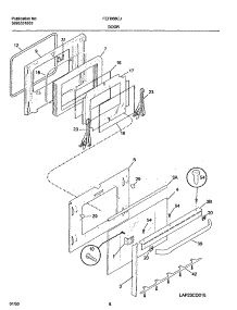 09 - Door parts for Frigidaire Range FEFB68CJSA from AppliancePartsPros.com