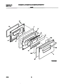 05 - Door parts for Frigidaire Range FEF389WFCE from AppliancePartsPros.com