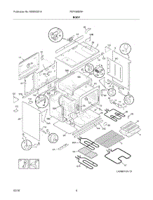 05 - Body parts for Frigidaire Range FEF450BWH from AppliancePartsPros.com