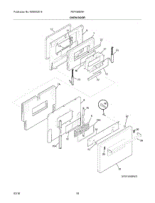 09 - Oven Door parts for Frigidaire Range FEF450BWH from AppliancePartsPros.com