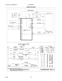 12 - Wiring Diagram parts for Frigidaire Range FEF450BWH from AppliancePartsPros.com