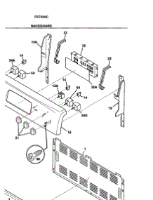 03 - Backguard parts for Frigidaire Range FEFB68CQB from AppliancePartsPros.com
