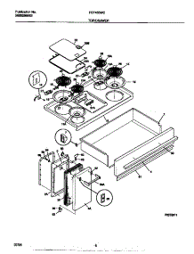 04 - Top / Drawer parts for Frigidaire Range FEF455WCBC from AppliancePartsPros.com