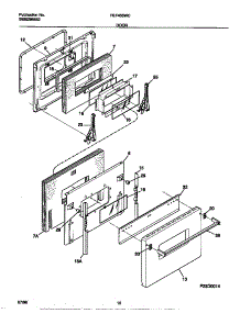05 - Door parts for Frigidaire Range FEF455WCBC from AppliancePartsPros.com
