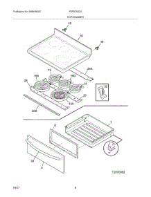 07 - Top / Drawer parts for Frigidaire Range FEFB79GCA from AppliancePartsPros.com
