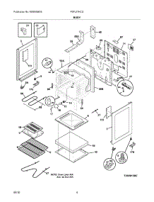 05 - Body parts for Frigidaire Range FEFL67HCG from AppliancePartsPros.com