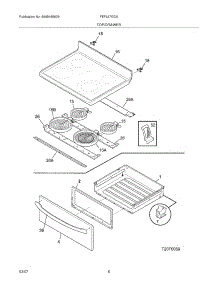 07 - Top / Drawer parts for Frigidaire Range FEFL67GCA from AppliancePartsPros.com