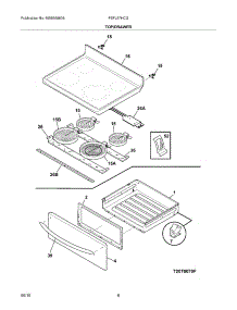 07 - Top / Drawer parts for Frigidaire Range FEFL67HCG from AppliancePartsPros.com