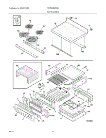 07 - Top / Drawer parts for Frigidaire Range FEFBMZ96FCB from AppliancePartsPros.com
