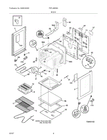 05 - Body parts for Frigidaire Range FEFL68GMA from AppliancePartsPros.com