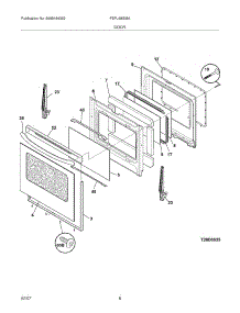 09 - Door parts for Frigidaire Range FEFL68GMA from AppliancePartsPros.com