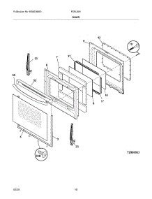 09 - Door parts for Frigidaire Range FEFL69HBB from AppliancePartsPros.com