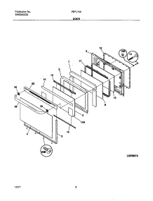 09 - Door parts for Frigidaire Range FEFL74ASA from AppliancePartsPros.com