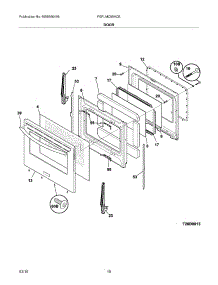 09 - Door parts for Frigidaire Range FEFLMC55HCE from AppliancePartsPros.com