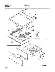 07 - Top / Drawer parts for Frigidaire Range FEF376AQJ from AppliancePartsPros.com