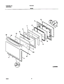 09 - Door parts for Frigidaire Range FEF376AQJ from AppliancePartsPros.com