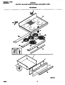 04 - Top / Drawer parts for Frigidaire Range FEF377CFTD from AppliancePartsPros.com