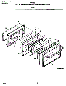 05 - Door parts for Frigidaire Range FEF377CFTD from AppliancePartsPros.com