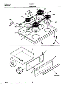 04 - Top / Drawer parts for Frigidaire Range FEF385CCSE from AppliancePartsPros.com