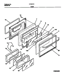 05 - Door parts for Frigidaire Range FEF387CCBA from AppliancePartsPros.com