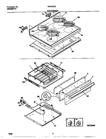 04 - Top / Drawer parts for Frigidaire Range FEF378CETB from AppliancePartsPros.com