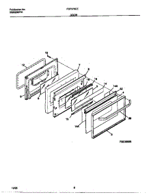 05 - Door parts for Frigidaire Range FEF378CETB from AppliancePartsPros.com