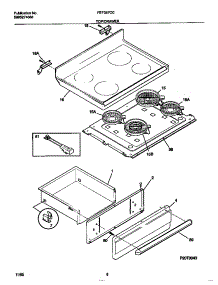 04 - Top / Drawer parts for Frigidaire Range FEF387CCTD from AppliancePartsPros.com