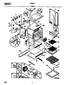 03 - Body parts for Frigidaire Range FEF389CFBA from AppliancePartsPros.com