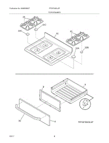 09 - Top / Drawer parts for Frigidaire Range FFGF3053LSF from AppliancePartsPros.com