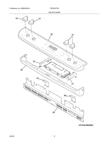 03 - Backguard parts for Frigidaire Range FGDS3075KWB from AppliancePartsPros.com