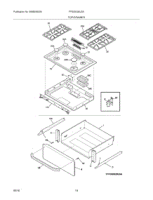09 - Top / Drawer parts for Frigidaire Range FFGS3025LSA from AppliancePartsPros.com
