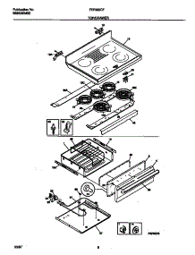 05 - Top / Drawer parts for Frigidaire Range FEF389CFBA from AppliancePartsPros.com