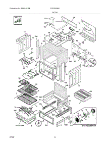 07 - Body parts for Frigidaire Range FGDS3065KWA from AppliancePartsPros.com