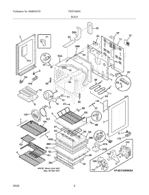05 - Body parts for Frigidaire Range FGEF3055KWB from AppliancePartsPros.com