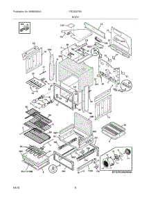 07 - Body parts for Frigidaire Range FGDS3075KWB from AppliancePartsPros.com