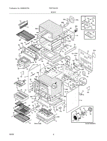 05 - Body parts for Frigidaire Range FGEF304DKWA from AppliancePartsPros.com