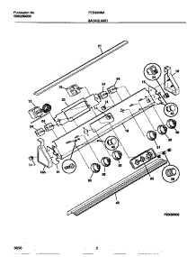02 - Backguard parts for Frigidaire Range FES300WABC from AppliancePartsPros.com