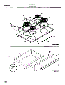 04 - Top / Drawer parts for Frigidaire Range FES300WAB3 from AppliancePartsPros.com